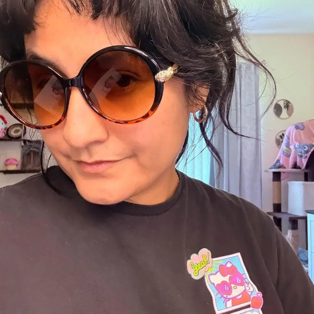 Vintage-inspired oversized sunglasses brown and gold boho retro tortoiseshell